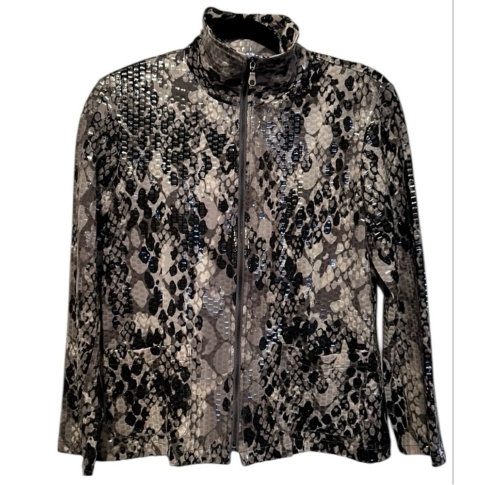 Ruby Rd Faux Snakeskin Jacket - image 1